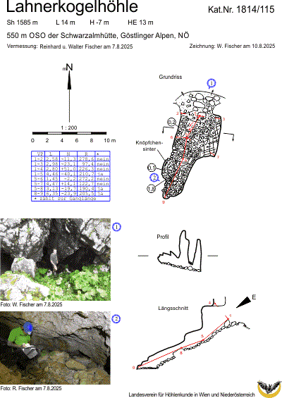 Plan: Lahnerkogelh&ouml;hle (1814/115)